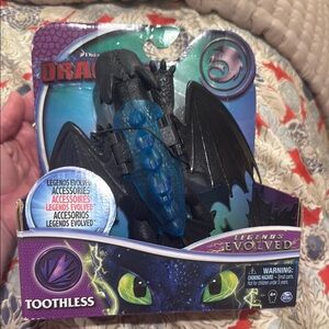 DreamWorks Legends Evolved Toothless Figure - Black and Blue